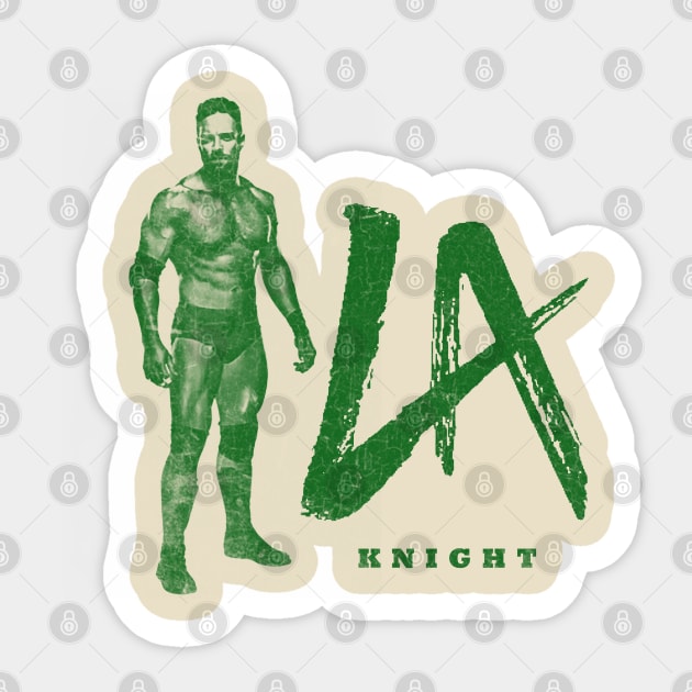 LA Knight #2 // green solid style Sticker by Loreatees